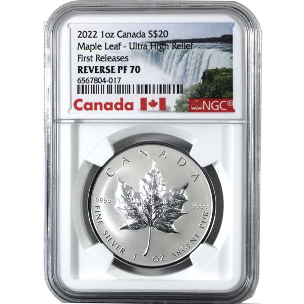 2022 1oz $20 Ultra High Relief Maple Leaf NGC Reverse PF70 First Releases (Tax Exempt)