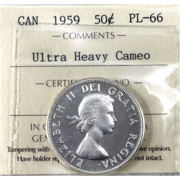 50-cent 1959 ICCS PL66 Ultra Heavy Cameo