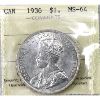 Image 1 : Silver $1 1936 ICCS MS64