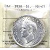 Image 1 : Silver $1 1938 ICCS MS63