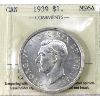 Image 1 : Silver $1 1939 ICCS MS64
