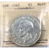 Image 1 : Silver $1 1945 ICCS MS64