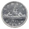 Image 3 : Silver $1 1947 Maple Leaf ICCS MS60