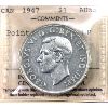 Image 1 : Silver $1 1947 Pointed 7; Quad HP ICCS AU55