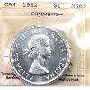 Image 1 : Silver $1 1962 ICCS MS65