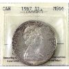 Image 1 : Silver $1 1967 ICCS MS66
