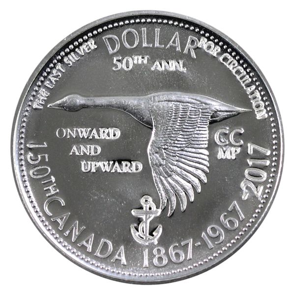 Silver $1 1967 CTSP Canada 150, 'Onward and Upward' Anchor. Limited Mintage of 200