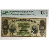 Image 1 : 245-10-08 1872 $10 Exchange Bank PMG F12 Various-M.H. Gault -No Overprint! Not listed in Charlton