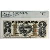 Image 1 : 380-10-08-04 1858 $1 International Bank Legacy CUNC64 Fitch, Red #s SN: 15565 Plate A