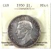 Image 1 : Silver $1 1950 Arnprior ICCS MS64