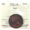 Image 1 : 1-cent 1900 ICCS MS64 Red. An Outstanding Mint State Example of this Key Date Coin!