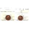 Image 1 : 1-cent 1947 Maple Leaf-Pointed 7 & 1947 Both ICCS MS65 Red. 2pcs.