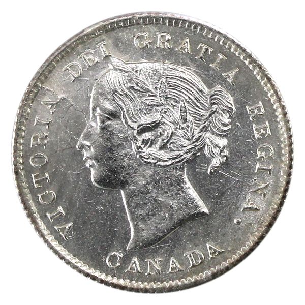 5-cent 1870 Narrow Rim Brilliant Uncirculated