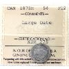Image 1 : 5-cent 1875H Large Date ICCS F12