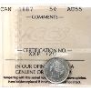 Image 1 : 5-cent 1887 ICCS AU55