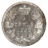 Image 3 : 5-cent 1890H ICCS MS64. Flashy Coin with Subtle Hints of Light Tones. 
