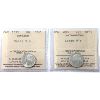 Image 1 : 10-cent 1899 Small 9's ICCS EF45, 1899 Large 9's ICCS EF40. 2pcs