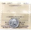 Image 1 : 10-cent 1907 ICCS AU58
