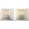 Image 1 : 10-cent 1907, 1908 ICCS AU55. 2pcs