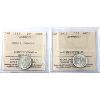 Image 1 : 10-cent 1913 Small Leaves & 1914 ICCS AU55. 2pcs