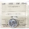 Image 1 : 10-cent 1950 ICCS MS65