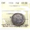 Image 1 : 20-cent 1858 ICCS AU50