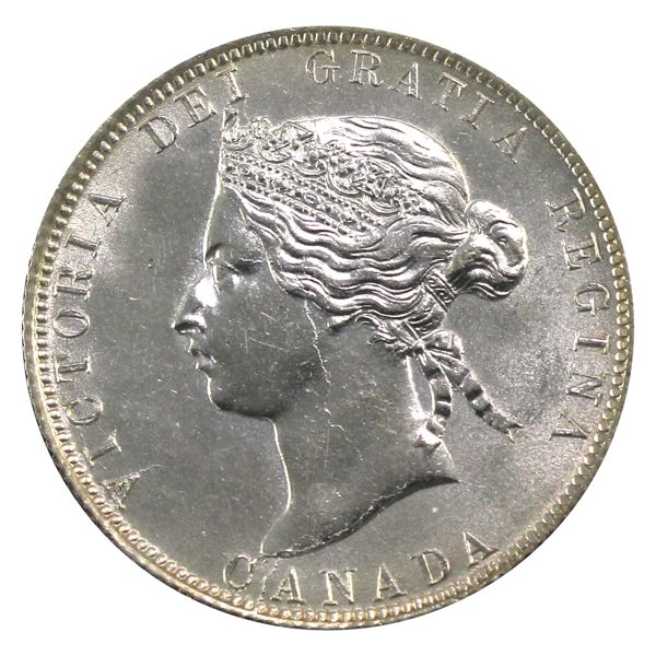25-cent 1872H Obverse 2 7/7 Brilliant Uncirculated