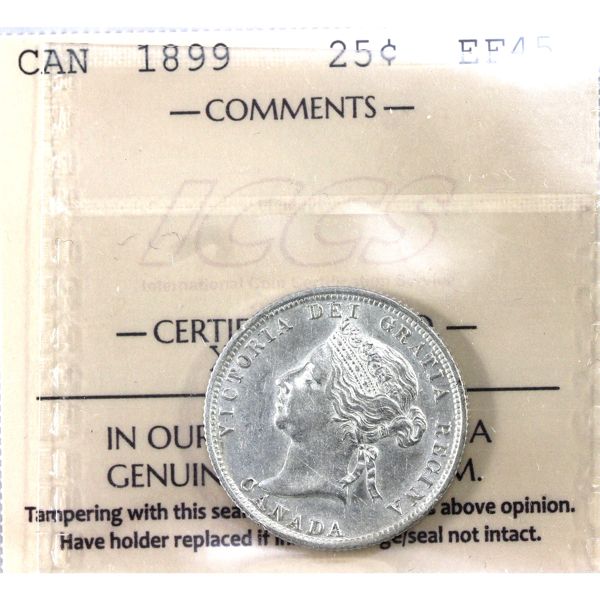 25-cent 1899 ICCS EF45