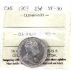 Image 1 : 25-cent 1905 ICCS VF30. *Key Date*