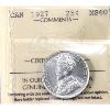 Image 1 : 25-cent 1927 ICCS MS60. Key Date!
