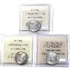 Image 2 : 25-cent 1940, 1941 & 1943 ICCS MS64. 3pcs