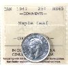 Image 1 : 25-cent 1947 Maple Leaf ICCS MS65