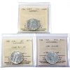 Image 1 : 25-cent 1950 MS64, 1951 High Relief MS64 & 1951 Low Relief PL64 All ICCS. 3pcs