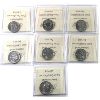 Image 2 : 25-cent 2000 7x Different Designs ICCS MS65. 7pcs