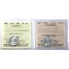 Image 1 : 10-cent 1962 & 1963 ICCS MS66. 2pcs