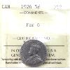 Image 1 : 5-cent 1926 Far 6 ICCS F12. Key variety!