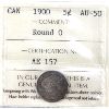 Image 1 : 5-cent 1900 Round 0 ICCS AU50