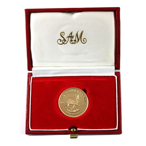 South Africa Gold 1982 1/2 Krugerrand Proof in Original Case (contains 0.5002oz. Pure)