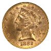 Image 2 : USA Gold 1882 $5 Liberty Head Half Eagle PCGS MS61, Rive d'Or Collection