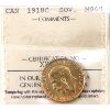 Image 1 : 1918C Gold Sovereign ICCS MS60