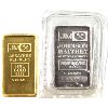 Image 1 : Johnson Matthey 5 Gram Gold & 5 Gram Silver Assayers & Refiners .9999 Fine bars(Tax Exempt) 2pcs