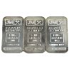 Image 1 : 3x Vintage Consecutive Johnson Matthey 1oz .999 Fine Silver Bars with Blank Back (Tax Exempt)