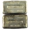 Image 1 : Pair of Engelhard 5oz '3rd Series' Canada Variation '6-digit #' Poured Fine Silver Bar (Tax Exempt)