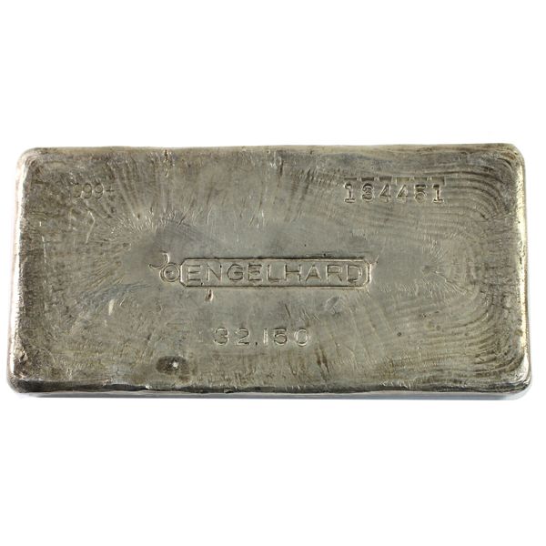 *Scarce! Engelhard Kilo Canada '2nd' series 32.150oz Fine Silver Cast Bar (Tax Exempt) 