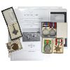 Image 1 : Canada 1939-1945 WWII Medals w/ Ribbons & Boxes, Pin, & Dog Tag, Most ISSUED TO- Pte R.B. Lang. 6pcs