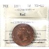 Image 1 : Prince Edward Island 1-cent 1871 ICCS MS65 Red