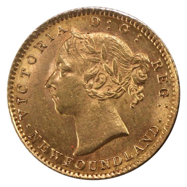 Newfoundland Gold 1882H $2 AU58