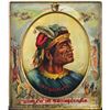 Image 1 : Old Sleepy Eye Flour Indian Self Framed Tin Sign
