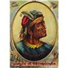 Image 2 : Old Sleepy Eye Flour Indian Self Framed Tin Sign