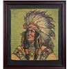 Image 1 : 1903 Indian Chief Chromolithograph On Fabric